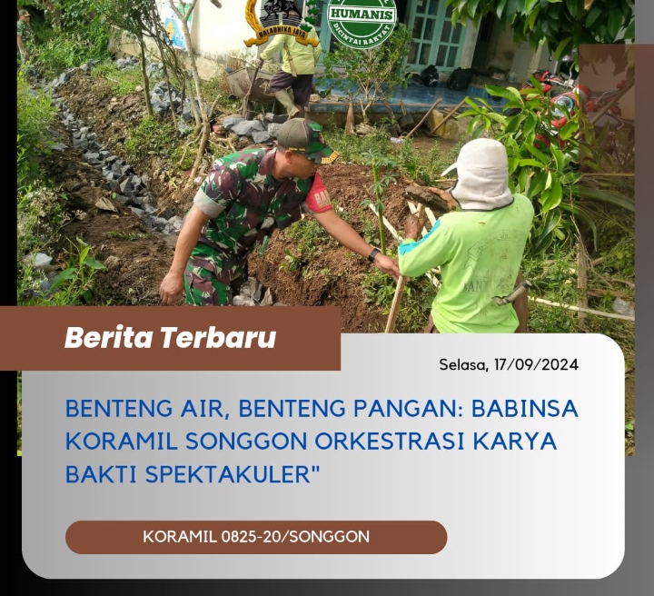 Benteng Air, Benteng Pangan: Babinsa Koramil Songgon Orkestrasi Karya Bakti Spektakuler