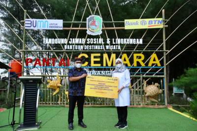 BTN Dukung Pengembangan UMKM dan Wisata Pantai Cemara