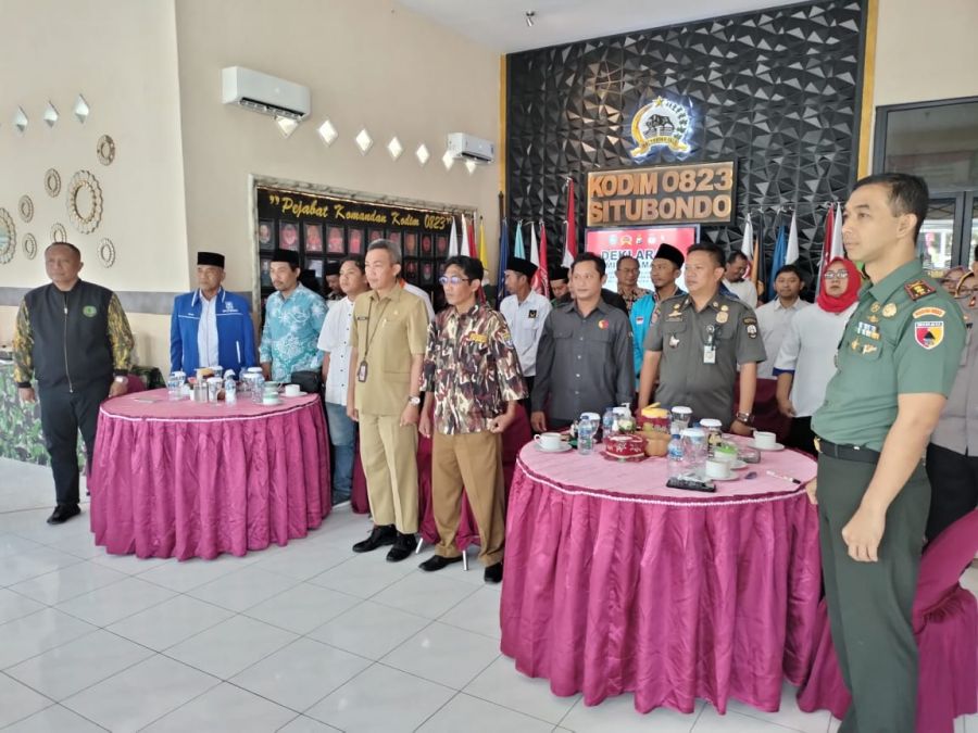 Dandim 0823 Situbondo Letkol Inf Anjas Asmoro, S.E. gelar Deklarasi Pemilu Damai 2024 