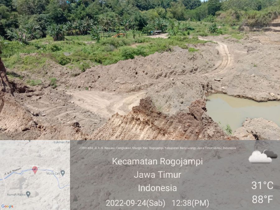 Diduga Penambangan Ilegel di Desa Wonosobo Kecamtan Srono, APH Harus Tindak Tegas
