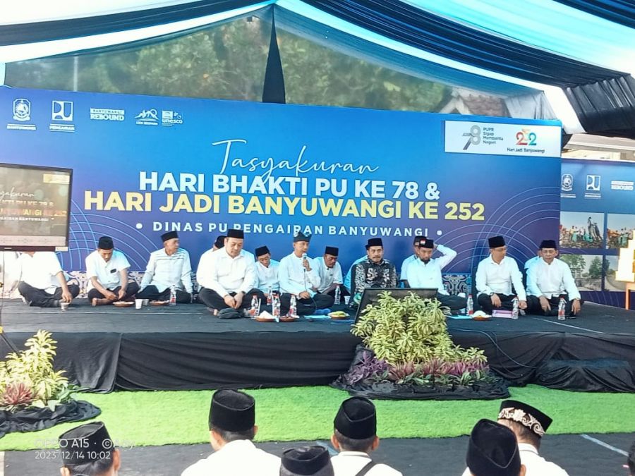 Dinas PU Pengairan Banyuwangi Gelar Tasyakuran Hari Bhakti PU Ke-78 & Harjaba Ke-252