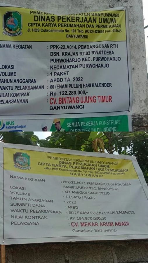 Dinas Terkait Tidak Respon, Dua Proyek Pembangunan RTH Diduga Tidak Berkualitas