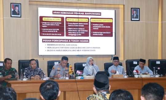 Forkopimda Banyuwangi Menggelar Rapat Dengan Sejumlah Elemen di Kantor Pemkab Banyuwangi