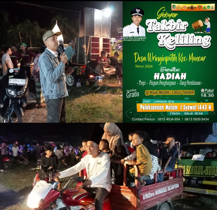 Gema Takbir Berkumandang di Wringinputih, Kades Nurhadi: Kekompakan Masyarakat Semakin Kuat Keimanan