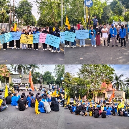 Kapolresta Banyuwangi Terjunkan Anggota Gabungan Untuk Pengamanan Aksi Demo Blockade Jalan Raya 