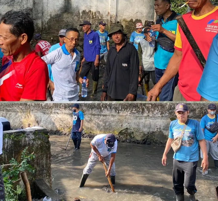 Kepala DPU Pengairan Guntur Priambodo Turun Langsung Lakukan Kegiatan Pembersihan Saluran Irigasi