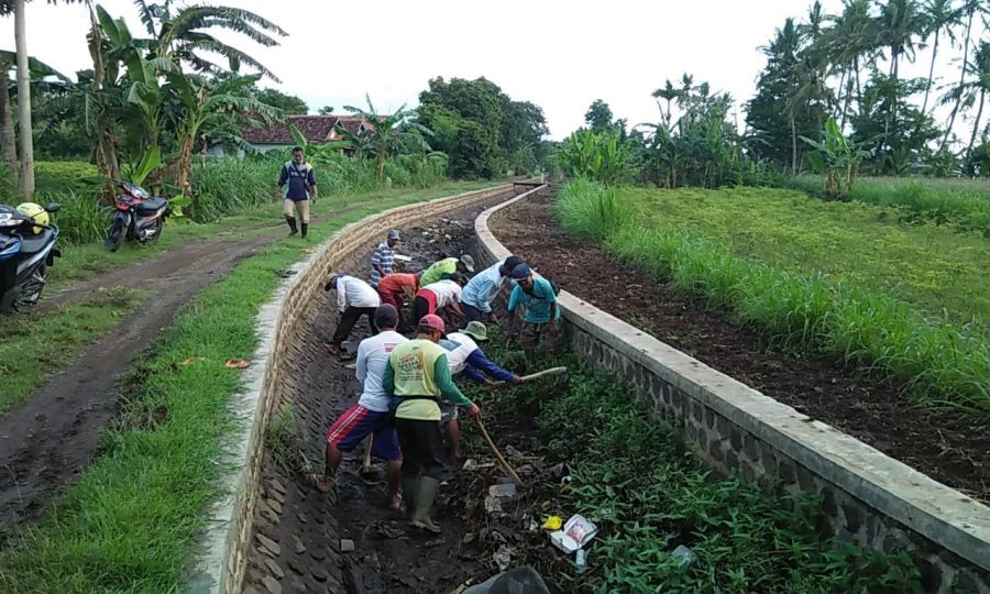 Krosda Banyuwangi Melaksanakan Kegiatan Kerja Bakti di Aliran Sungai Desa Bajul Mati