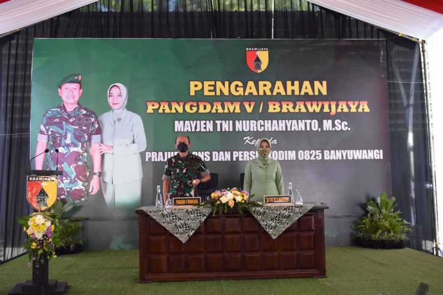 Laksanakan Kunjungan Kerja Pangdam V/Brawijaya di Kodim 0825 Banyuwangi