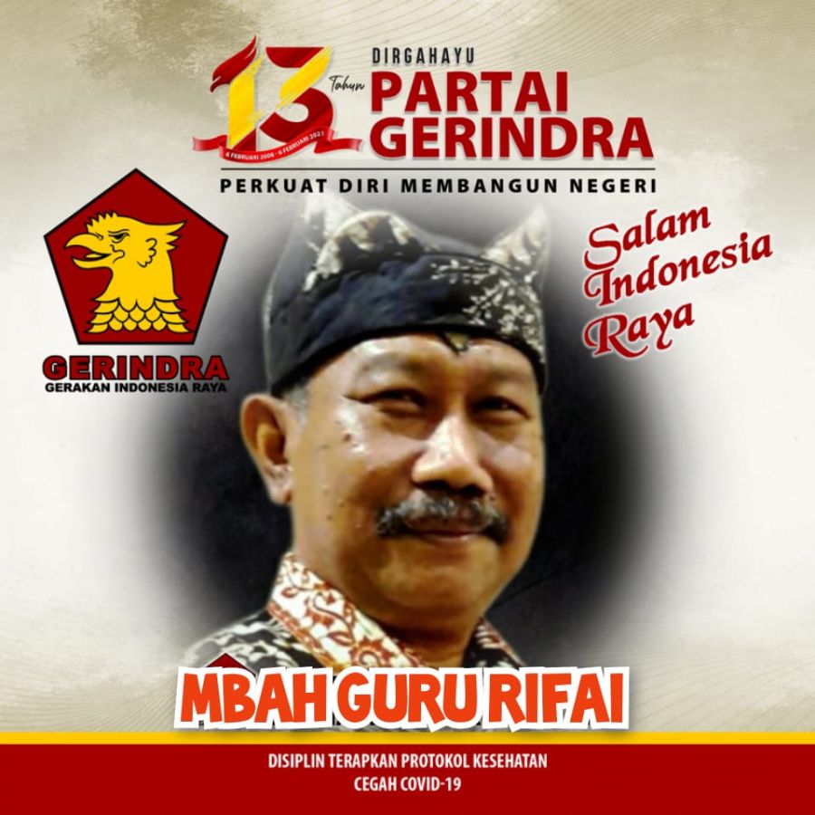 Partai Gerindra, Bacaleg Rifai: Tetap Terus Berjuang, Bergerak Dari Gedung Guru Ke Gedung Dewan