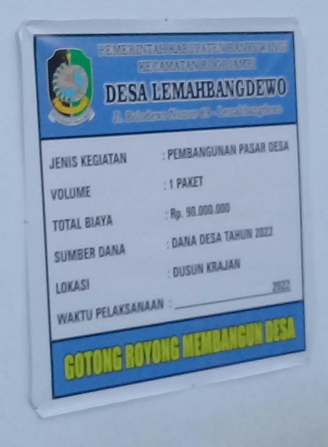 Pembangunan Pasar Desa Lemahbang Dewo, Diduga Pekerjaan Nya Tidak Sesuai Dengan Nama Papan Kegiatan.