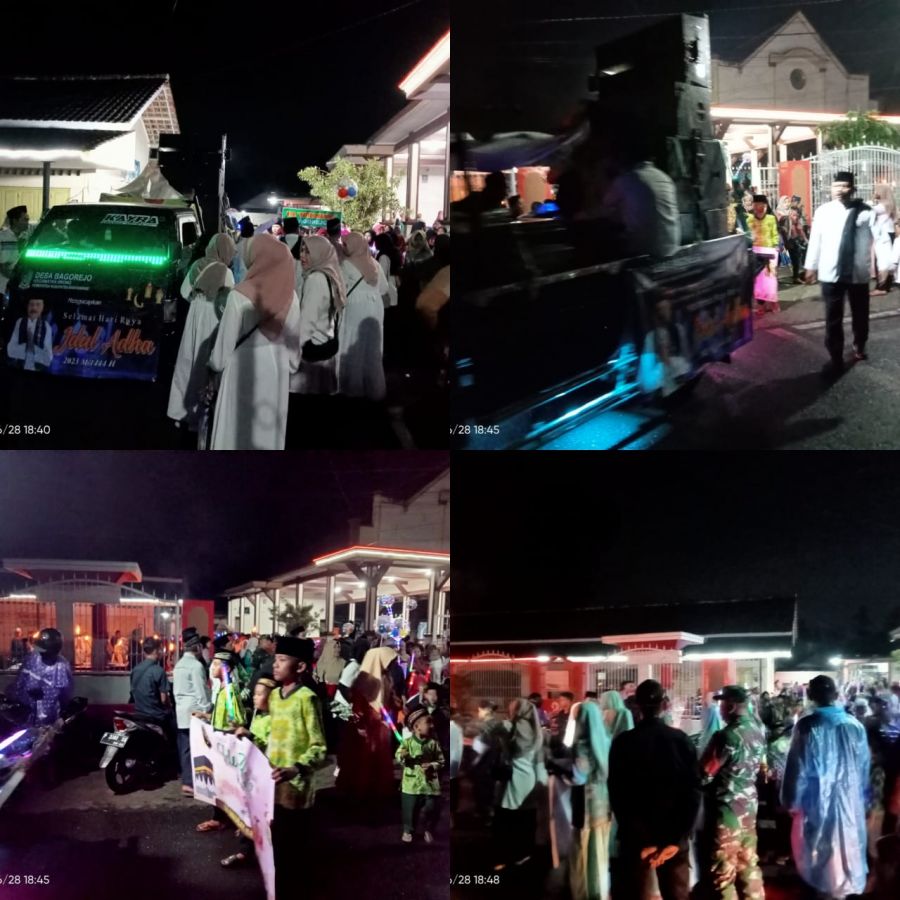 Pemdes Bagorejo Gelar Takbir Keliling Sambut Idul Adha 1444 H