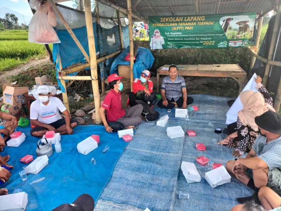 Penyuluhan Oleh SLPTT Dengan Kelompok Tani di Desa Singolatren