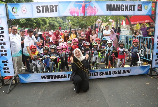 Sebanyak 30 Anak tingkat PAUD dan TK Mengikuti Lomba “Duathlon Kids”