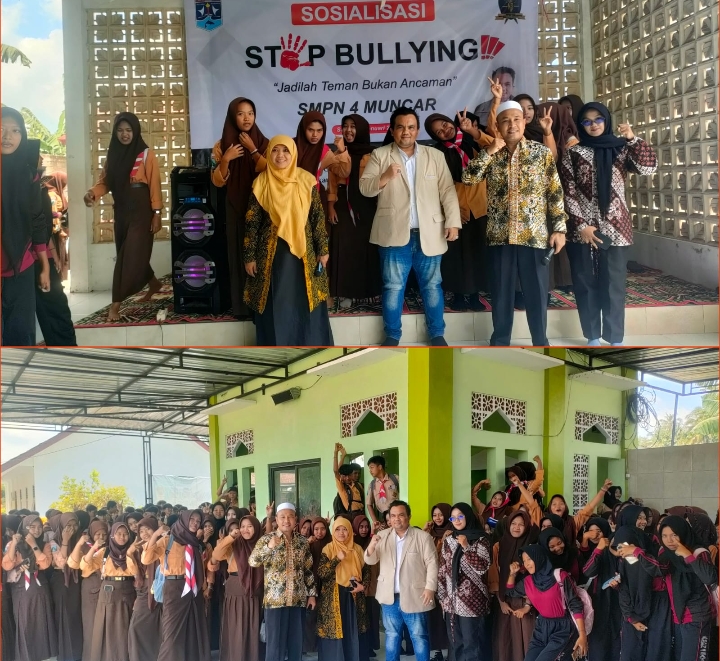 Sosialisasi Dan Deklarasi Anti Bullying di Prakarsai Oleh Ketua Komite SMPN 4 Muncar 