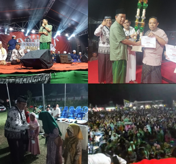 Spektakuler, Pemdes Tegalharjo Gelar Malam Resepsi HUT Ke-79 RI dan Shalawat Nabi