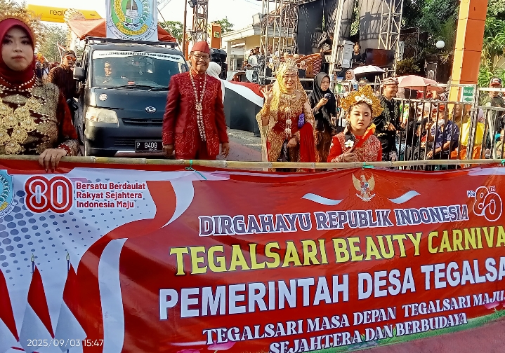 Tegalsari Meriah, Pemdes Gelar Beauty Carnival Puncak HUT ke -80 RI